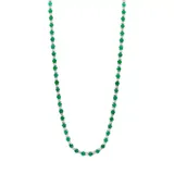Effy® Diamond And Natural Emerald Necklace In Sterling Silver, 16 In