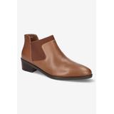 Wide Width Women's Jamila Bootie by Bella Vita in Camel Burnished Leather (Size 7 1/2 W)