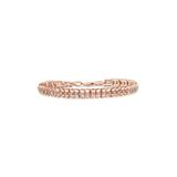 Women's Rose Gold Plated Sterling Silver 1.0 Cttw Diamond Doublelink Tennis Bracelet by Haus of Brilliance in Rose Gold