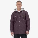 Dickies Men's Relaxed Fit Icon Hooded Duck Quilted Shirt Jacket - Maroon Size 2Xl (TJ203)