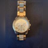 Michael Kors Accessories | Michael Kors Gold Watch With White Face. New Battery As Of 101122. | Color: Gold | Size: Os