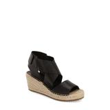 Eileen Fisher 'Willow' Espadrille Wedge Sandal in Black at Nordstrom, Size 6.5