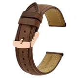 Anbeer Watch Strap 18mm 20mm 22mm Vintage Crazy Horse Leather Replacement Bracelet Stainless Steel Buckle