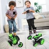 Growsly Rolling Remote Control Car Stunt Car 360 Degree Rotation with Kids Racing Toys Kids 3-8 Years Old Green