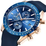 BENYAR Watch 5140 Fashion Watches Men Wrist Digital Luxury Brand Quartz Blue Gold Watch Silicone Strap Military Sport Wristwatch