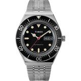 Timex Tw2u78300 Men's M79 Stainless Steel Black Dial Day Date