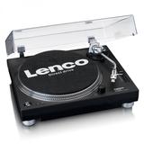 Lenco L-3809 Direct Drive USB Turntable, Black