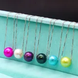 2019 natural oyster 9-10mm pearl 925 sterling silver pearl necklace for ladies Christmas pearl fashion jewelry gifts