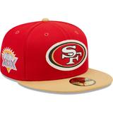 Men's New Era Scarlet/Gold San Francisco 49ers Super Bowl XXIX Letterman 59FIFTY Fitted Hat