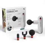 Sharper Image Powerboost Move Deep Tissue Portable Percussion Massager, Massage Gun W/ 4 Attachments, Whisper Quiet Operation, Variable Strength Full