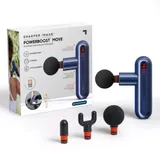Sharper Image Powerboost Move Deep Tissue Portable Percussion Massager, Massage Gun W/ 4 Attachments, Whisper Quiet Operation, Variable Strength Full