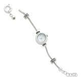 Sterling Silver Round Face Watch Starter Bracelet
