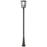 Z-Lite 2 Light Outdoor Post Mounted Fixture in Oil Rubbed Bronze Finish