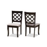 Winston Porter Infinger Baxton Studio Verner Modern & Contemporary Finished Wood 2-Piece Dining Chair Set Wood in Gray/Brown | Wayfair