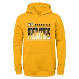 Youth Gold Nashville Predators Play-By-Play Performance Pullover Hoodie