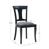 Kizzie Side Chair Black ( Set of 2 ) - Linon CH309BLK02ASU