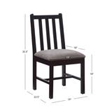 Lemuel Side Chair Black ( Set of 2 ) - Linon CH310BLK02ASU