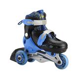 New Bounce Sports Roller Skates & Blades - Blue Convertible Tri-Wheel/Inline Roller Skates