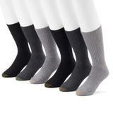 $88 Gold Toe Men's 6-pair Pack Black Gray Cotton Cushion Crew Socks