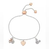 Disney Jewelry | Disney Crystal Charm Bolo Bracelet | Color: Gold | Size: Os