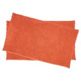 Resort Collection Plush Shag Chenille Coral 17 in. x 24 in. 2-Piece Bath Mat Set, Pink
