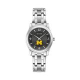 Women's Bulova Black Michigan Wolverines Corporate Collection Stainless Steel Watch