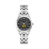 Women's Bulova Black Oregon Ducks Corporate Collection Stainless Steel Watch