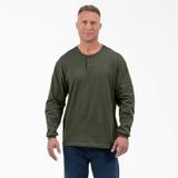 Dickies Men's Long Sleeve Henley T-Shirt - Olive Green Size 2Xl (WLR05)