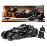 Batman The Dark Knight Batmobile 1:24 Scale Die-Cast Metal Vehicle with Figure