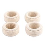 Round Whim,'Cotton Napkin Rings with Sturdy Plastic Structure (Set of 4)'