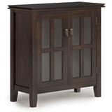 Red Barrel Studio® Raemon Solid Wood 2 - Door Accent Cabinet Wood in Brown, Size 34.06 H x 17.91 W x 11.81 D in | Wayfair