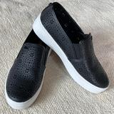 Michael Kors Shoes | Michael Kors Collection Black Leather Slide Sneaker | Color: Black/White | Size: 6.5
