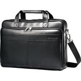 Samsonite - Leather Slim Laptop Briefcase for 15.6" Laptop - Black