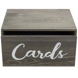 Gracie Oaks Ariadnna Decorative Wedding Card Wood Box in Gray, Size 6.69 H x 9.84 W x 12.2 D in | Wayfair 4A2184F92DFF44E88C0DAD266D7BC203