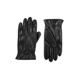 Isotoner Men's Insulated Faux Leather Touchscreen Glove with Gathered Wrist, Black