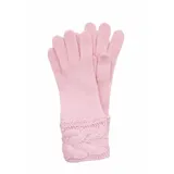 Portolano Products Women's Cable Cuff Gloves, Baby Pink