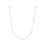 Belk Silverworks Gold Over Fine Silver Plated 30 Inch Cultured Pearl And Disc Singapore Chain Necklace