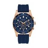 Bulova Men's Classic Chronograph Blue Strap Watch