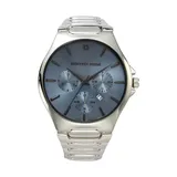 Concepts In Time Men's Silver Tone Integrated Black Diamond Watch, Gold