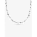 Michael Kors Sterling Silver Crystal Necklace Silver One Size