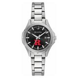 Women's Bulova Black Rutgers Scarlet Knights Stainless Steel Sport Classic Watch