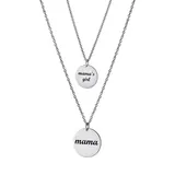 Belk Silverworks Boxed Fine Silver Plated 16+2" Mama And 14+2" Mama's Girl Necklace Set