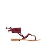 Tie-strap Suede Sandals