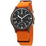 Timex Mk1 Chrono Nylon Strap Aluminum Case Indiglo Mens Watch