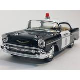 5" Kinsmart 1957 Chevrolet Bel Air Police Car 1:40 Chevy Cop Diecast