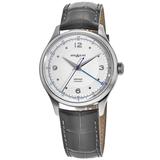 Montblanc Heritage GMT Automatic Silver Dial Leather Strap Men's Watch 119948 119948