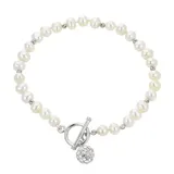 Pearlustre By Imperial Sterling Silver Freshwater Pearl Bracelet, 7.5 Inches