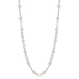 Pearlustre By Imperial Sterling Silver Freshwater Pearl Necklace, 18 In