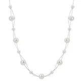 Pearlustre By Imperial Sterling Silver Freshwater Pearl Necklace, 18 In