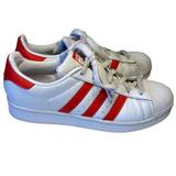 Adidas Shoes | Adidas Originals Superstar Art Red Womens Basketball Classic Shoes Size 8 | Color: Red | Size: 8